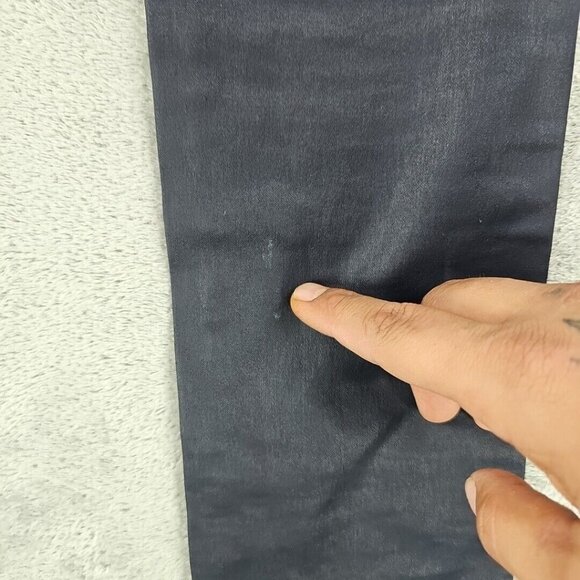 Massimo Dutti Jeans Womens Size 2 Waxed Dark Blue Skinny Fit Low Rise Stretch - Picture 12 of 13